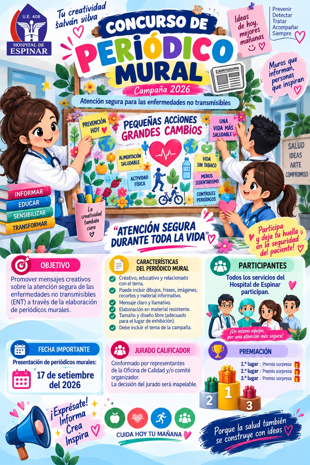 Hospital de Espinar promueve la prevención y creatividad con su "Concurso de Periódico Mural 2026"